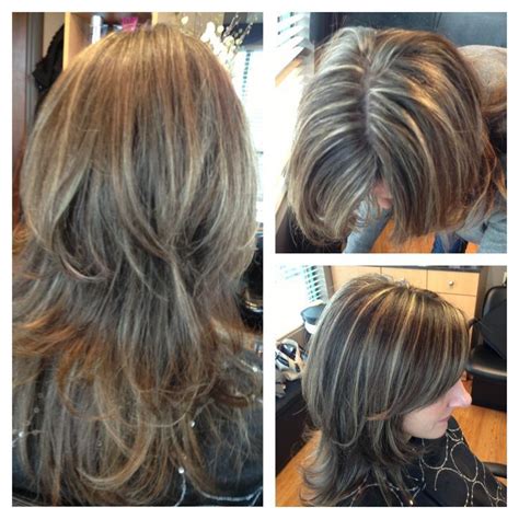 Modern bob hairstyles for women, looking for neat looks is far more important than just gray hair is becoming quite trendy thanks to pop stars like pink and rihanna. Gray Highlights in Brown Hair | Light brown hair with ...