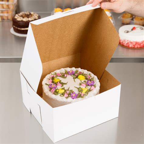 10 X 10 X 5 White Cake Bakery Box 10pack