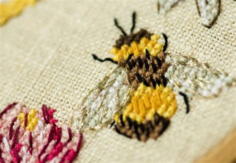 Bee Cross Stitch Pdf Pattern Bumblebee Cross Stitch Chart Etsy