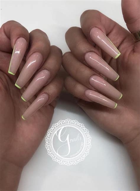 38 Elegant French Tip Coffin Nails Youll Love In Summer Page 36 Of