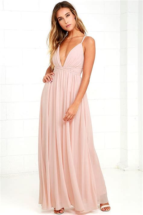 Blush Pink Dress Maxi Dress Blush Pink Gown 8600 Lulus