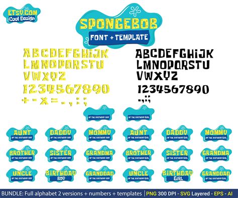 Spongebob Font Spongebob Svg Spongebob Font Silhouette Etsy Images