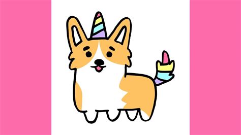 This video is about how to drawing and coloring corgi in cartoon style super cute and kawaii. How to draw Corgi Unicorn Cute and Easy - YouTube