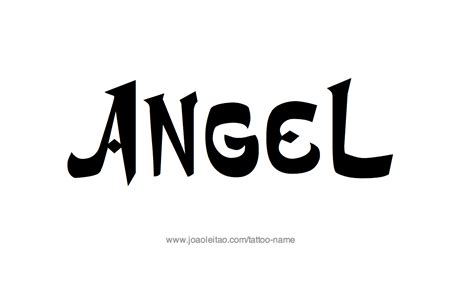 Angel Name Tattoo Designs