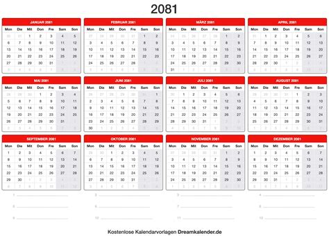 Kalender 2081