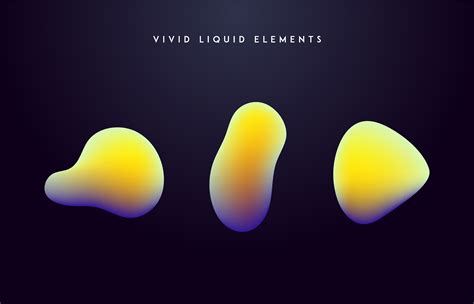 Gradient Vivid Shapes Modern Abstract Colorful Vector Fluid Collection