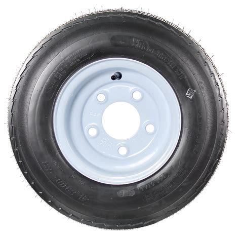 trailer tire on rim 4 80 8 480 8 4 80 x 8 8 in lrb 5 lug hole bolt wheel white
