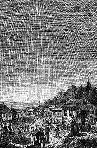Para comparar as chuvas de 1833 e 1966, temos de depender mais de descrições qualitativas, uma vez que nenhum único observador viu ambos os algumas estimativas quantitativas foram feitas para a queda de 1833 entre 10.000 e 35.000 meteoros por hora (12). Mundo Tentacular: 1833 - O Fim do Mundo em uma chuva de ...