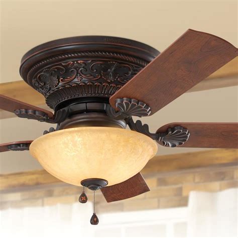 Harbor Breeze Lynstead 52 In Specialty Bronze Led Indoor Flush Mount