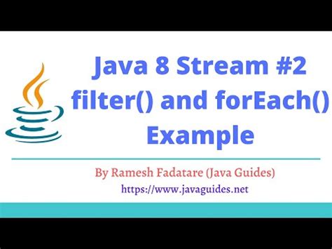Java Stream Filter And Foreach Example