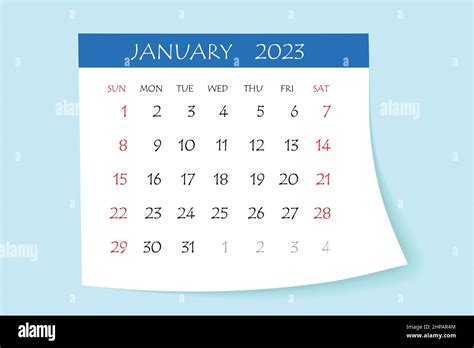January 2023 Calendar Planner Corporate Week Template Layout 12