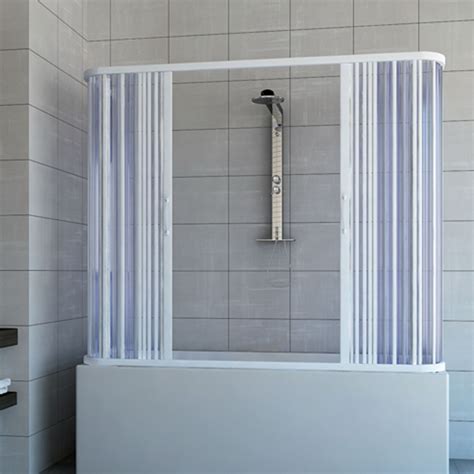 Impts 100x140cm duschwand für badewanne 2 tlg. BADEWANNENAUFSATZ BADEWANNEN FALTWAND DUSCHABTRENNUNG ...