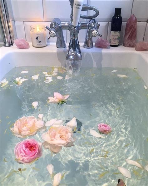 𝙈𝙖𝙧𝙮𝙧𝙤𝙨𝙚 On Twitter Bath Aesthetic Flower Bath Relaxing Bath