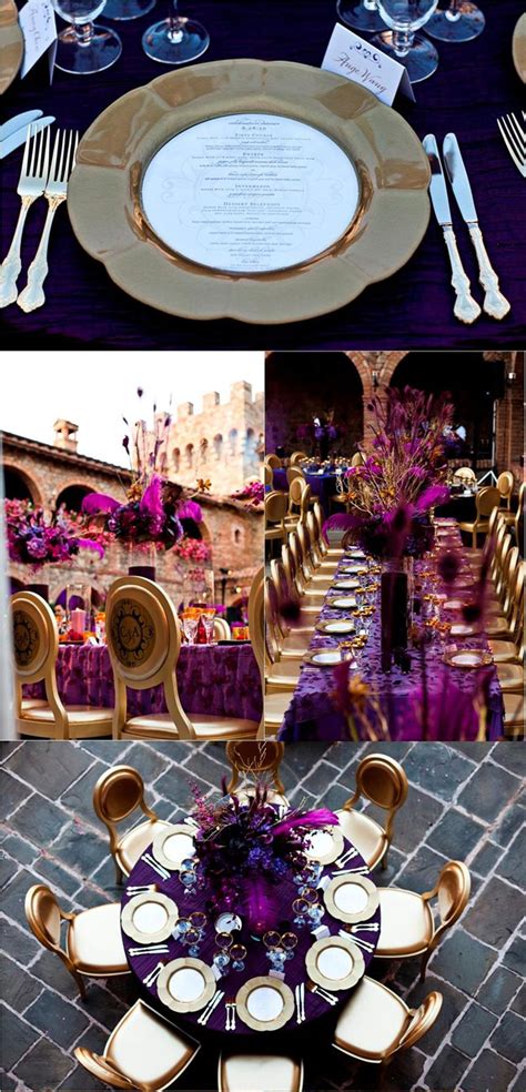 Wedding Inspiration Stunning Purple Gold Decor Belle The Magazine