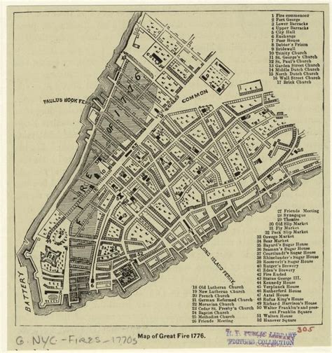 Lower Manhattan Nyc Map New York City Vintage New York