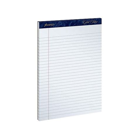 Ampad Gold Fibre Perforated Notepad 8 12 X 11 34 Wide Ruled