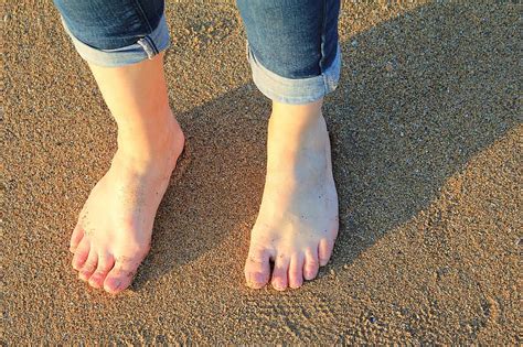 Feet Sand Beach Barefoot Woman Female Girl Relaxation Legs