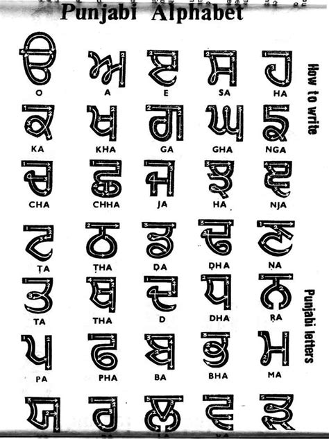 Punjabi Alphabet With Hindi
