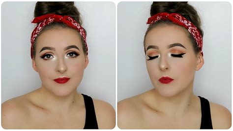 Pin Up Girl Makeup Classic Vintage Look Youtube