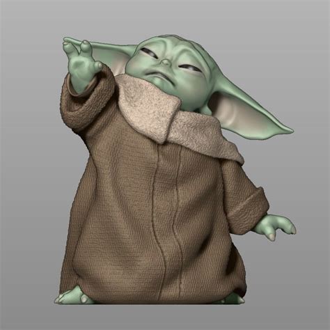 3d File Grogu Baby Yoda Using The Force The Mandalorian 3d Print