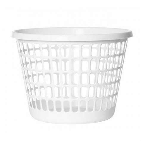 Plast Team Laundry Basket Round 32l White 1009 Laundry Baskets Plast