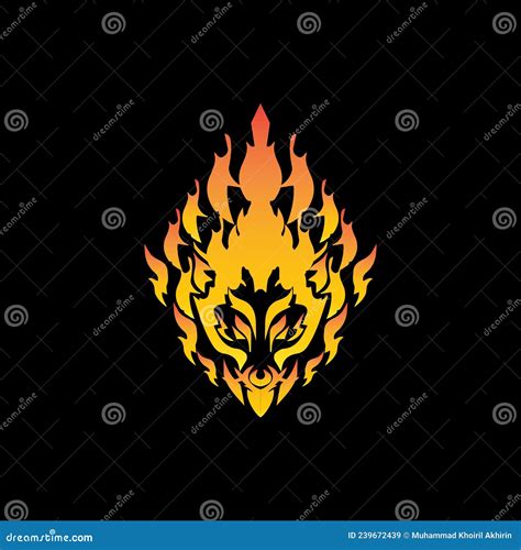 Fire Wolf Mascot Or Logo For Your Design Or Company Vector Illustration