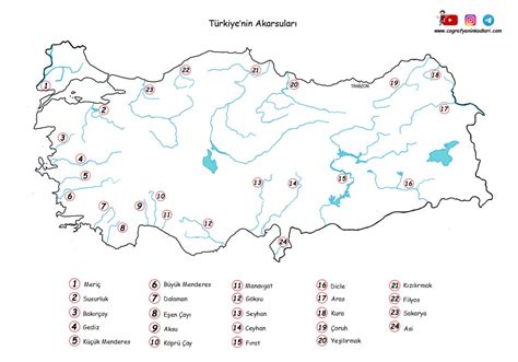 Coğrafyanın Kodları Türkiye Akarsular Haritasi PDF Coğrafya