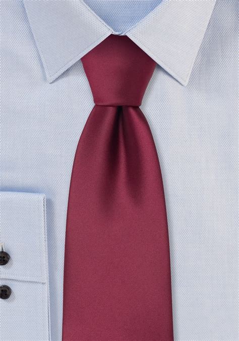 Solid Color Ties Burgundy Color Necktie Cheap