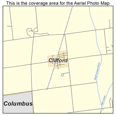Aerial Photography Map Of Clifford In Indiana
