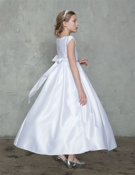 Buy Satin First Holy Communion Gowns Long Length Girls First