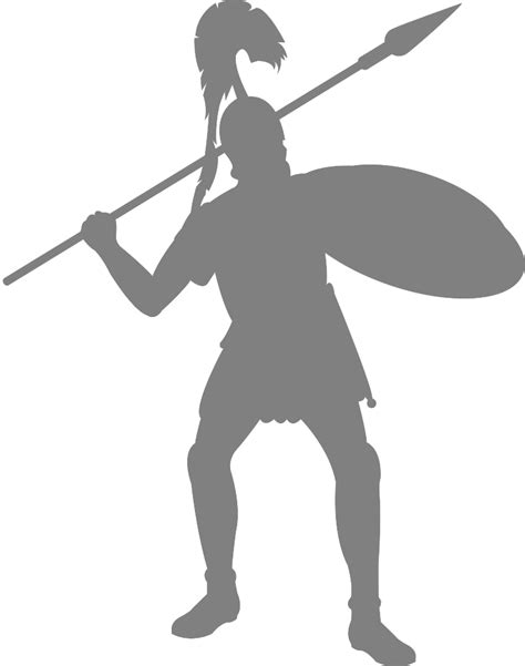 Roman Soldier Silhouette Free Vector Silhouettes