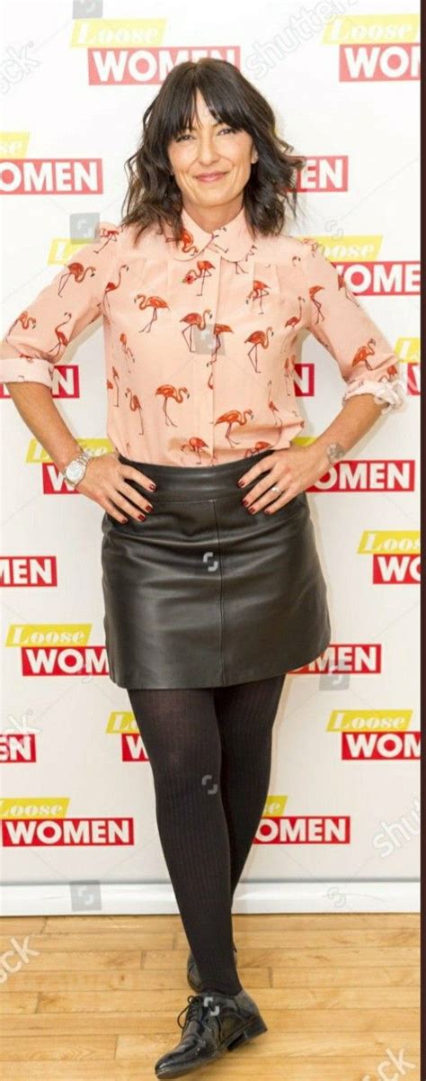 Pin By Jack Frost On Leather Celebrities In Stockings Davina Mccall Davina