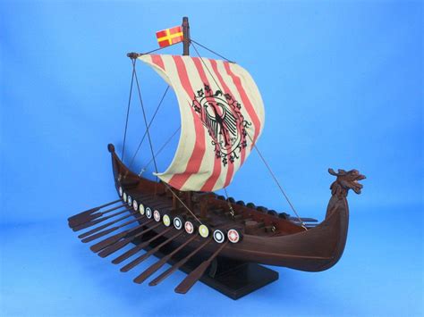 Wholesale Wooden Viking Drakkar With Embroidered Raven Limited Model