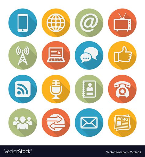 Communication Icons Royalty Free Vector Image Vectorstock
