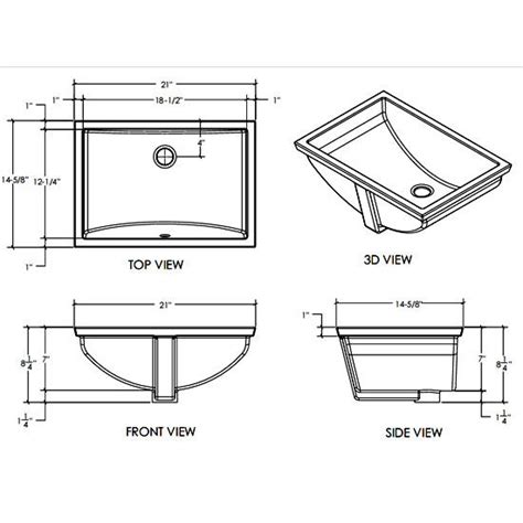 This is based on the minimum size of the bath so if you're going for a bigger bath the 5ft side of this. Bathroom-Sinks - Vitreous China Rectangular Bathroom Sink ...