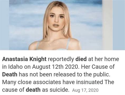 Anastasia Knights Cause Of Death Obituary Insidegistblog