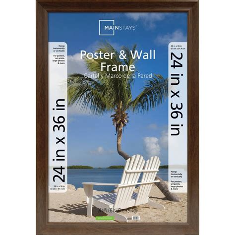 Mainstays 24x36 Wide Walnut Poster And Picture Frame