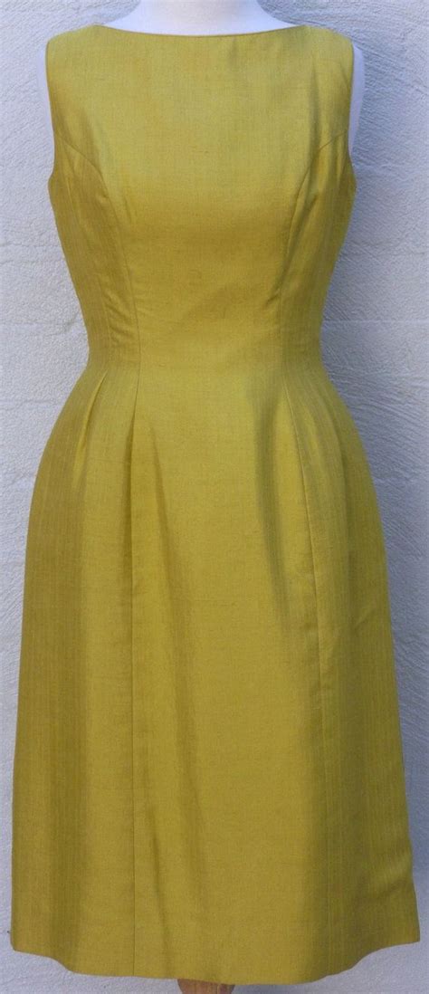 vintage 1960s dress wiggle dress s howard hirsh designer dress silk small to medium 1960 s