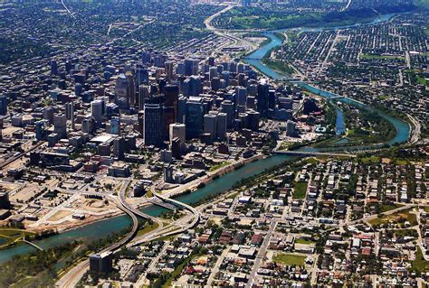 Downtown Calgary Aerial View Photograph By Eti Reid