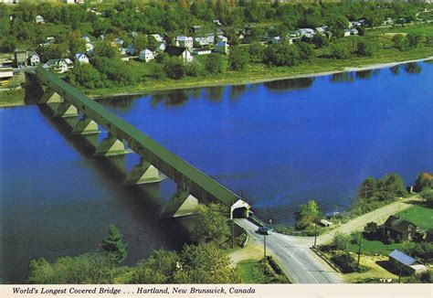 Longest Covered Bridge The Hartland Bridge New Brunswick Canada 1