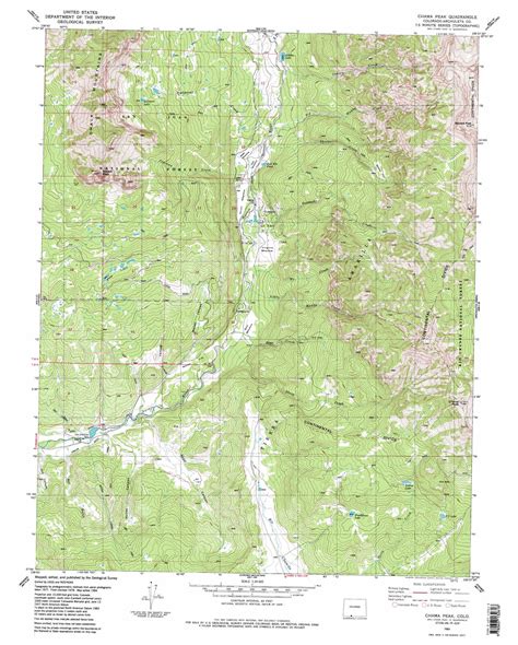 Chama Peak Topographic Map 124000 Scale Colorado