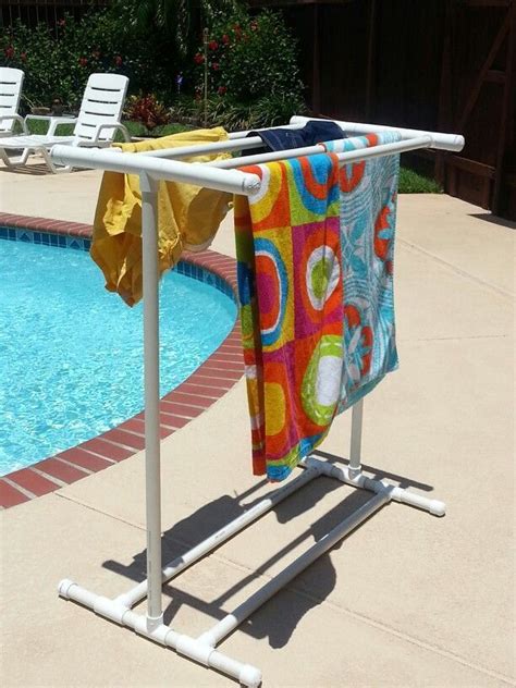 22 Pvc Towel Rack For Pool Is Practical To Use Diy Towel Rack Pvc
