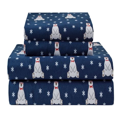 Elite Home Products Winter Nights Cotton Flannel Sheet Set Smart