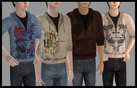Mod The Sims 12 Emo Punk Clothing Brand Hoodies For Your Teen Male