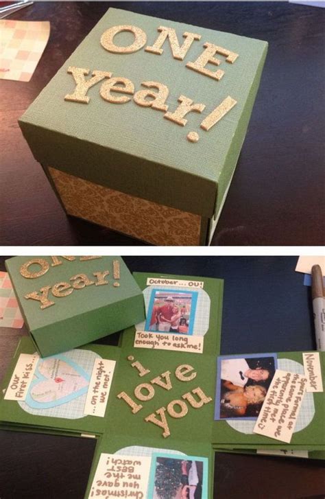 The Exploding Box For One Year Anniversary More Bf Gifts Diy Gifts For