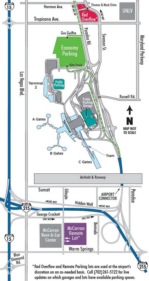 Airport Parking Map Las Vegas Airport Parking Map