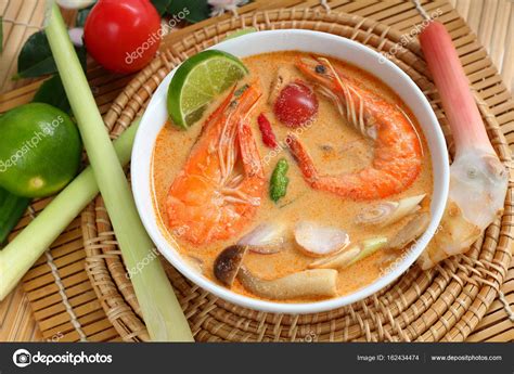 Tom Yum Goong Or Tom Yam Kung Is Soup Food Thai Stock Photo By