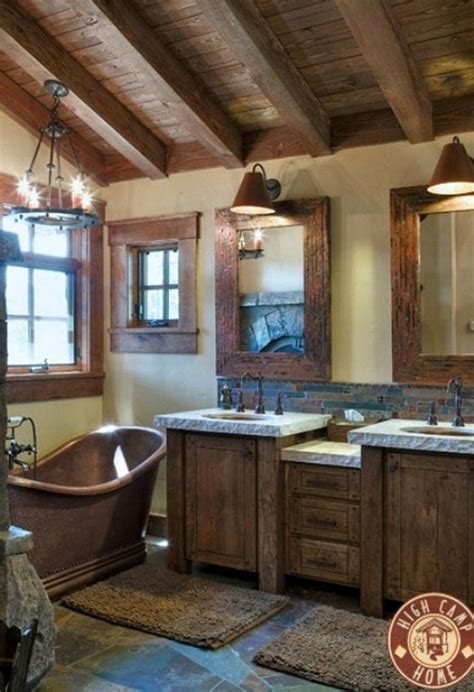 simple and rustic bathroom design for modern home classic rustic barn bathroom with double