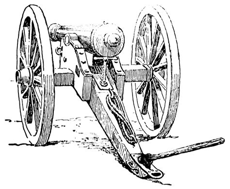 Civil War Cannon Drawing Clip Art Library