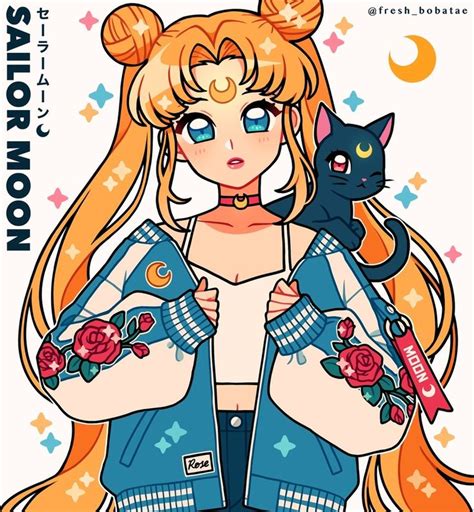 Sailor Moon Jacket An Art Print By Fresh Bobatae Sailor Moon Art Sailor Moon Wallpaper